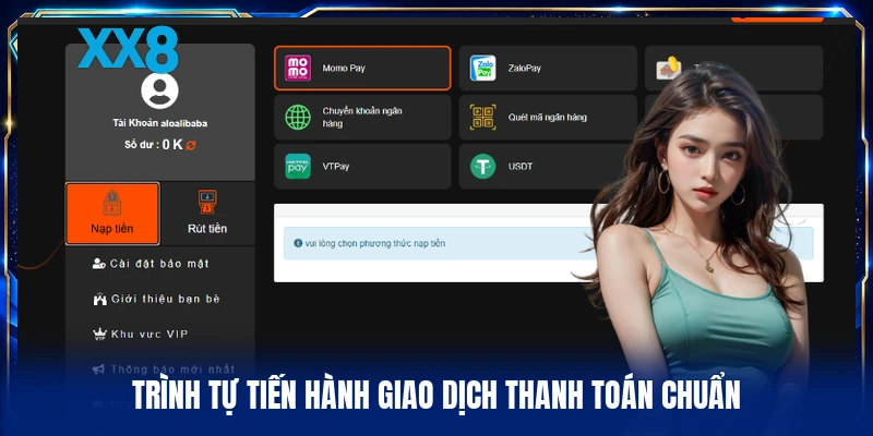 Trình tự tiến hành giao dịch thanh toán chuẩn